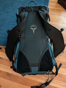INOXTO 30L fastpack back view with lower back pads removed